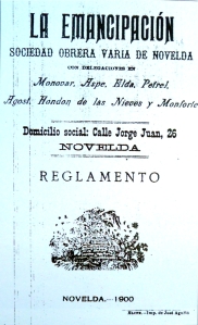 00_ReglamentoSOV LaEmancipación [Novelda, 1900] ArchivoParticularEdisónMaciá