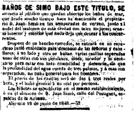 Balneario de Juan Simó_La España 16-08-1848
