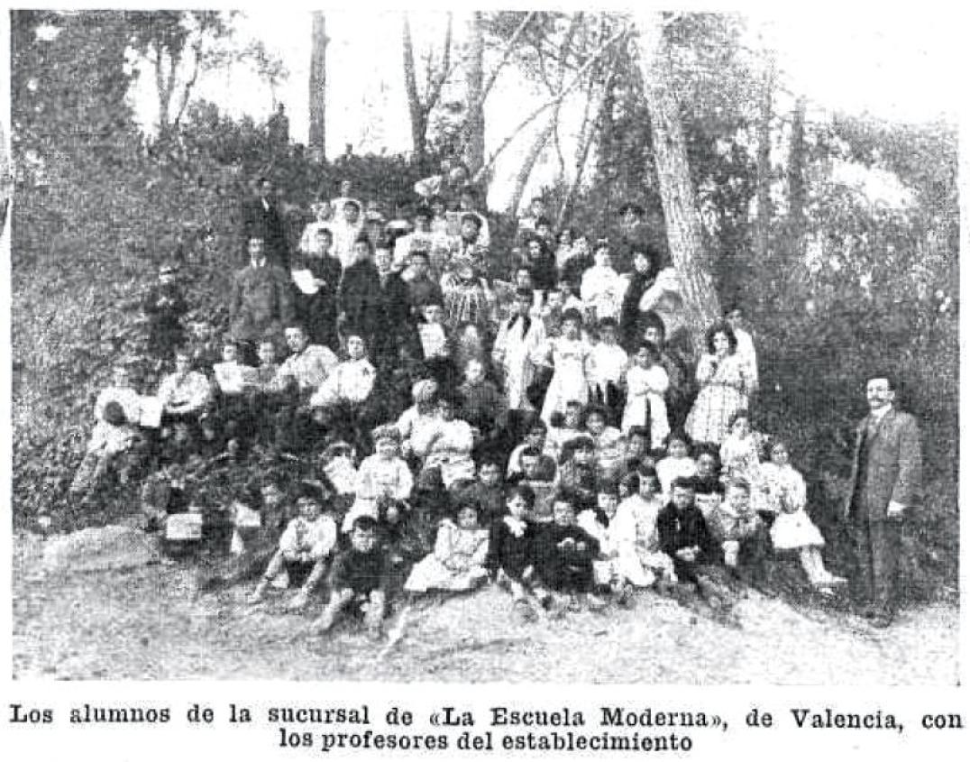 00_AlumnosEscuelaModernaValencia_CarasyCaretas 23-10-1909