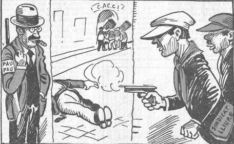Terrorismo Blanco_Caricatura Responsables materiales_década 1920