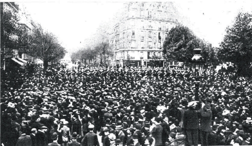 08_Fusilamiento de Ferrer GUardia_Mnifestacx en Paris_paris 1909